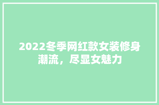 2022冬季网红款女装修身潮流，尽显女魅力