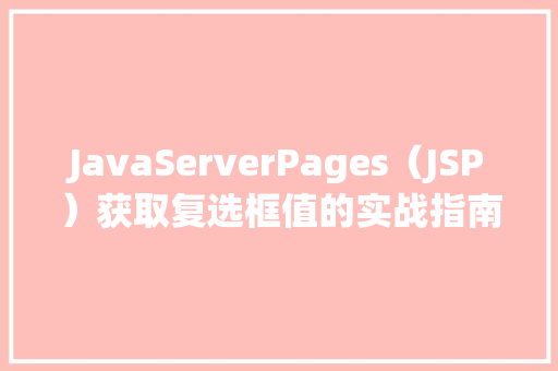 JavaServerPages（JSP）获取复选框值的实战指南